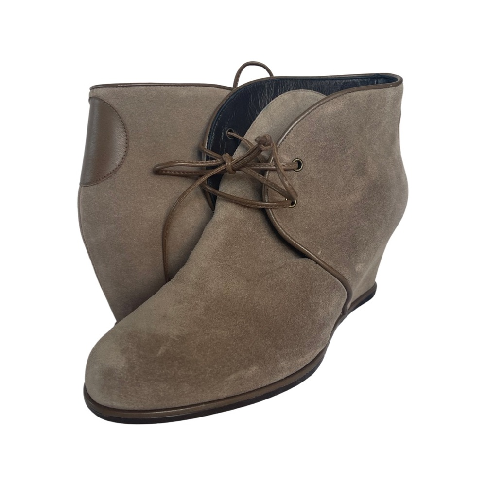 Stuart Weitzman Suede Wedge Booties
